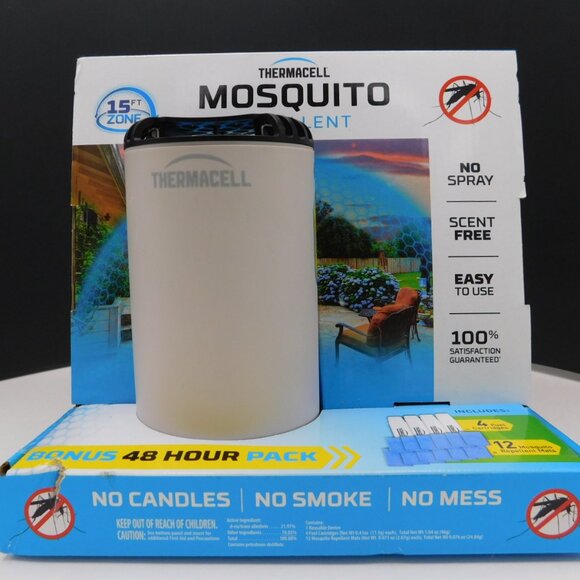 THERMACELL Mosquito Repellent 15ft zone 48hr Kit Compact 4cart/12mats 3Color NEW - Picture 7 of 10